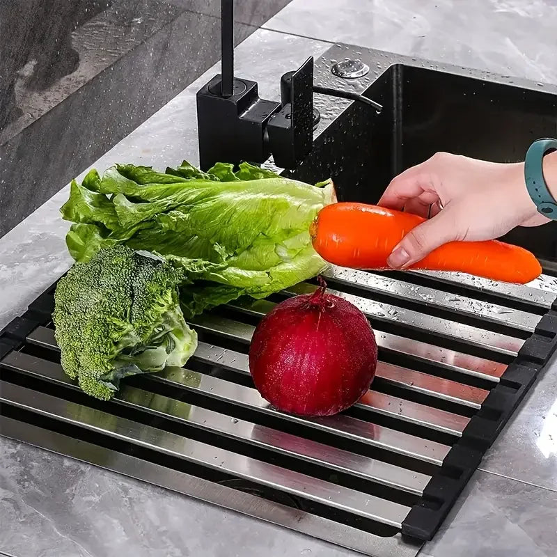Foldable Stainless Steel Sink Rack