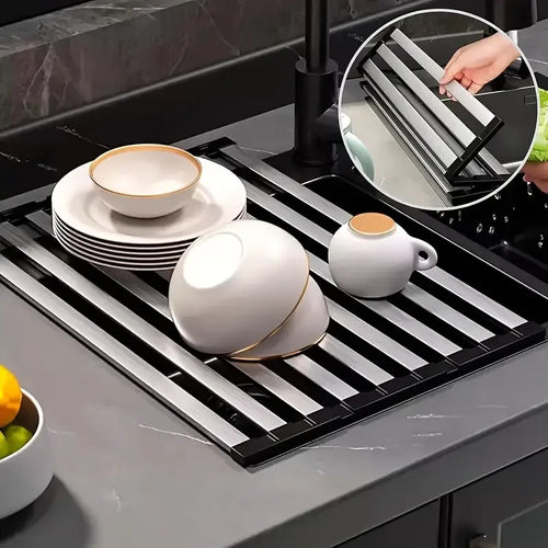 Foldable Stainless Steel Sink Rack